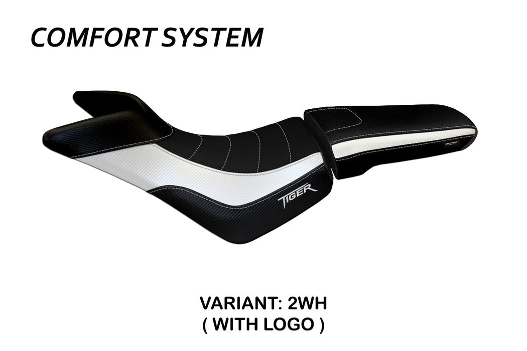 Triumph Tiger 800 800XC 2010-2020 Seat Cover Tappezzeria Italia Comfort in White