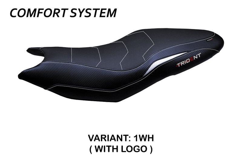 Triumph Trident 660 2021-2024 Seat Cover Tappezzeria Italia Comfort in White and Black