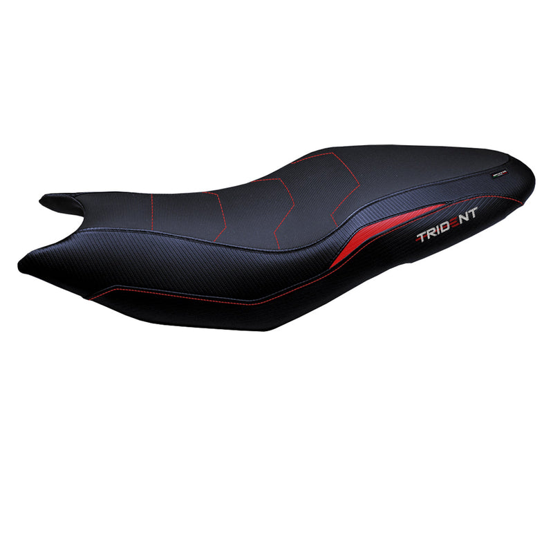 Triumph Trident 660 2021-2024 Seat Cover Tappezzeria Italia Comfort in Red and Black
