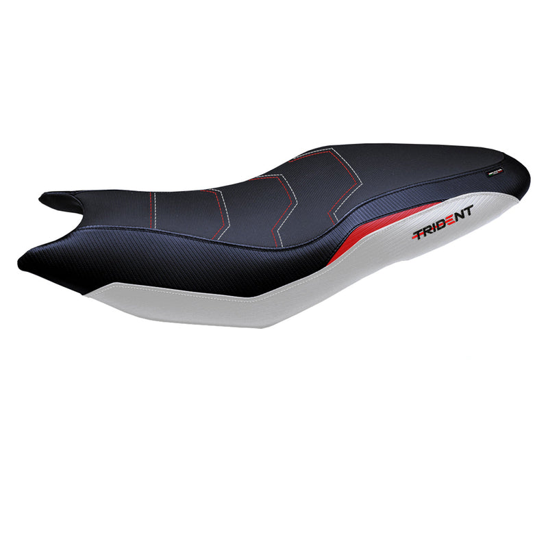 Triumph Trident 660 2021-2024 Seat Cover Tappezzeria Italia Comfort in White Red and Black