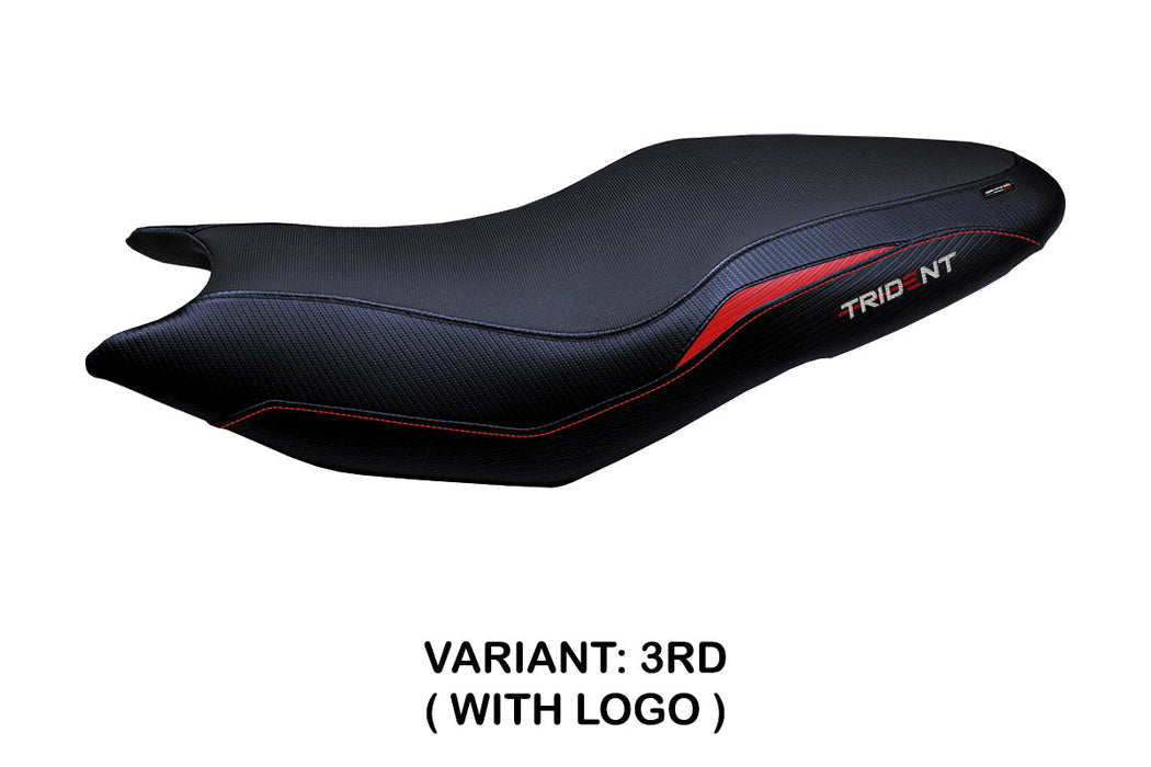 Triumph Trident 660 2021-2024 Seat Cover Tappezzeria Italia in Red and Black