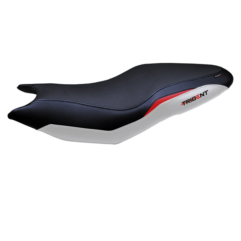 Triumph Trident 660 2021-2024 Seat Cover Tappezzeria Italia in White Red and Black