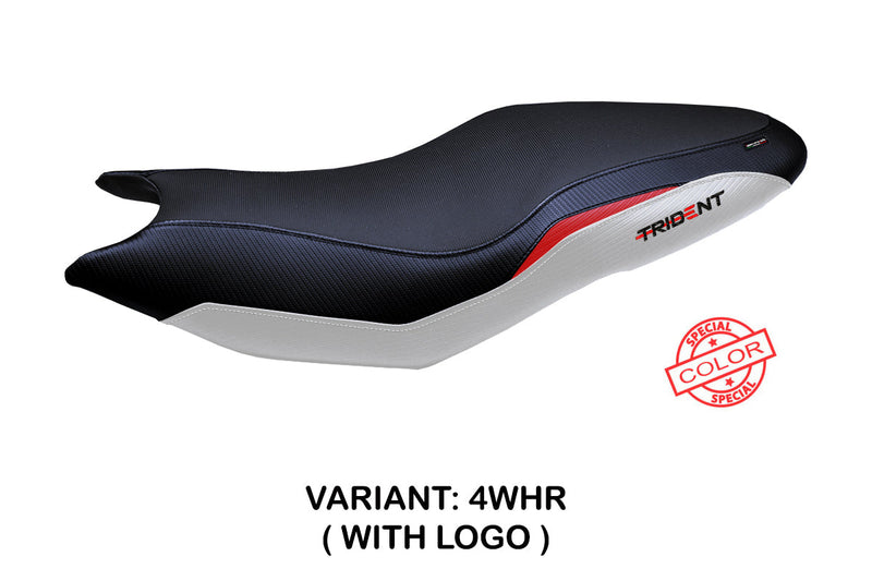 Triumph Trident 660 2021-2024 Seat Cover Tappezzeria Italia in White Red and Black