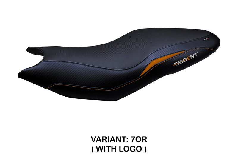Triumph Trident 660 2021-2024 Seat Cover Tappezzeria Italia in Orange and Black