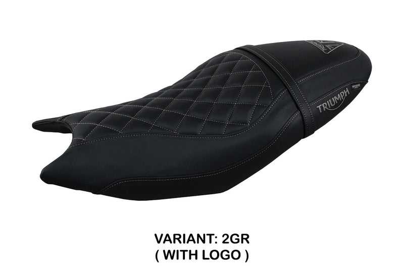 Triumph Trident 660 2021-2024 Seat Cover Tappezzeria Italia in Black Grey Diamond