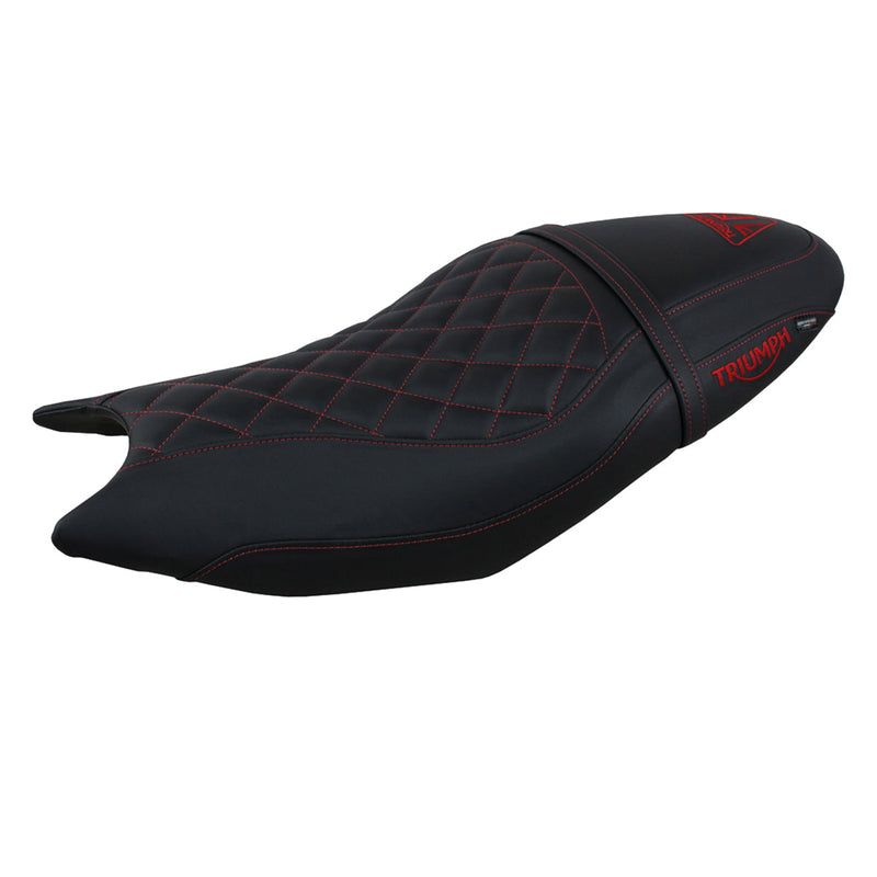 Triumph Trident 660 2021-2024 Seat Cover Tappezzeria Italia in Black Red Diamond