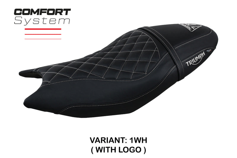 Triumph Trident 660 2021-2024 Seat Cover Tappezzeria Italia Comfort in Black and White