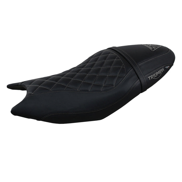 Triumph Trident 660 2021-2024 Seat Cover Tappezzeria Italia Comfort in Black and Grey