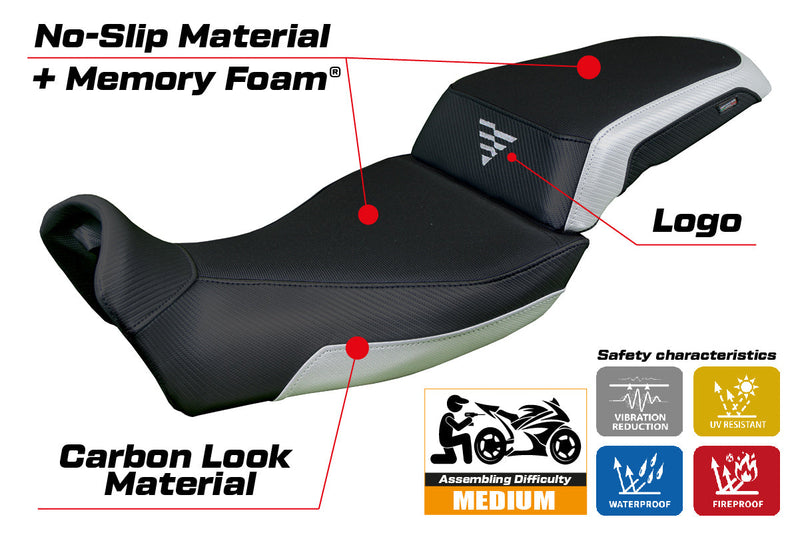 Voge Valico 525 DS DSX 2023 2024 Seat Cover Tappezzeria Comfort White Black
