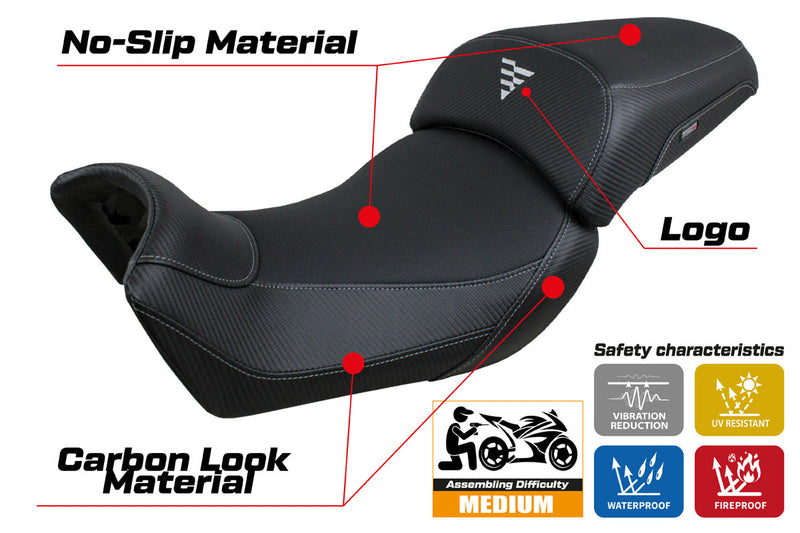 Voge Valico 650 DS 2021-2024 Seat Cover Tappezzeria Italia in Black