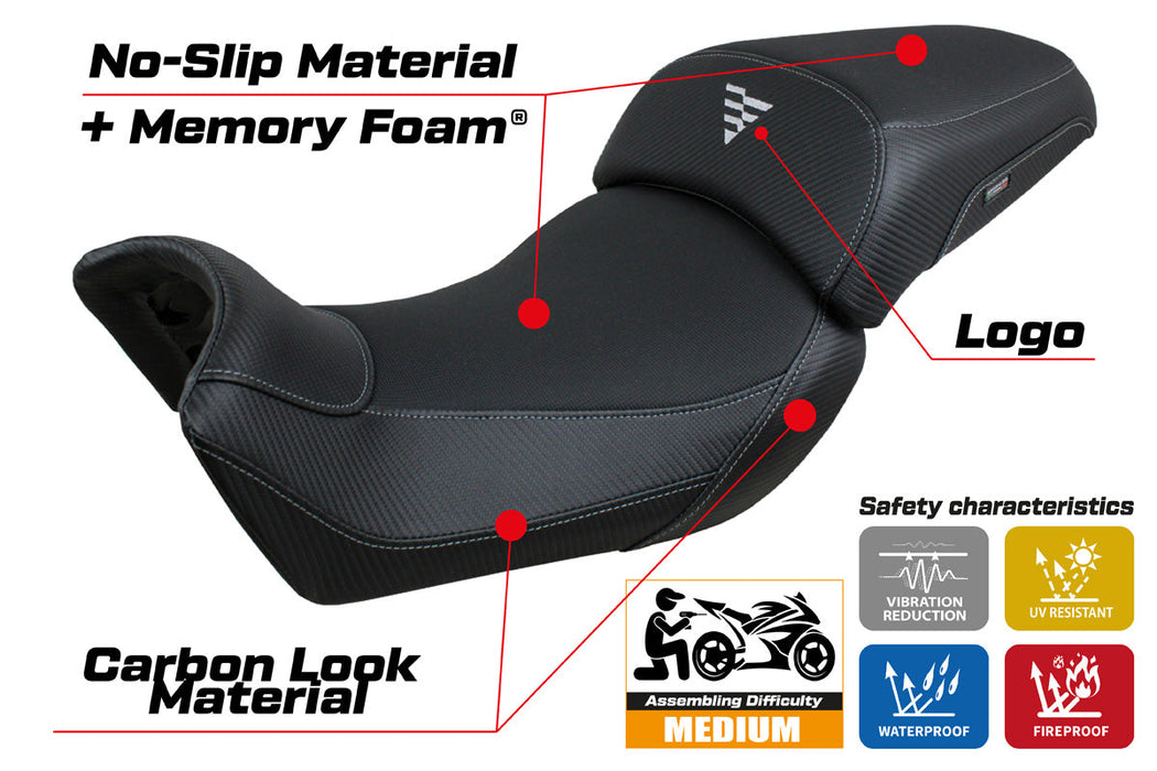 Voge Valico 650 DS 2021-2024 Seat Cover Tappezzeria Italia Comfort in Black