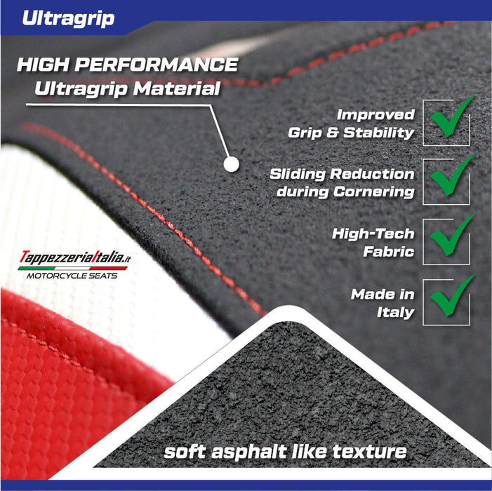 KTM 1290 Super Adventure S 2021-2024 Seat Cover Tappezzeria Italia Ultragrip in White