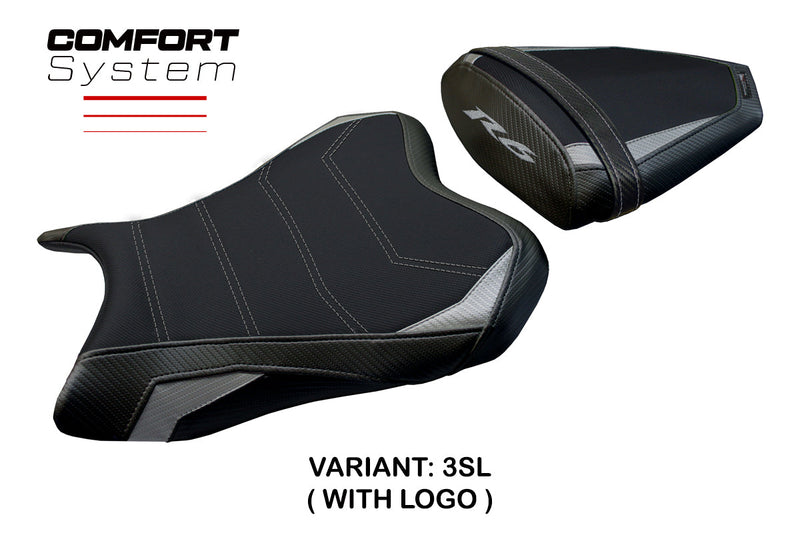 Yamaha YZF R6 2006-2007 Seat Cover Tappezzeria Italia Comfort in Silver and Black