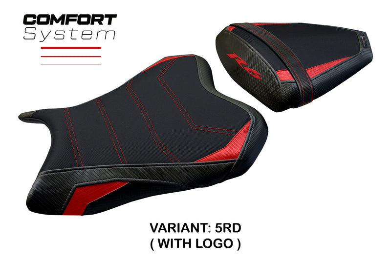 Yamaha YZF R6 2006-2007 Seat Cover Tappezzeria Italia Comfort in Red and Black