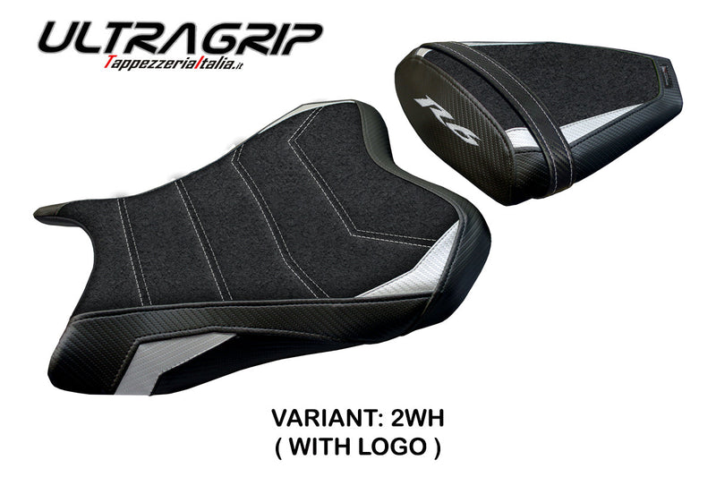 Yamaha YZF R6 2006-2007 Seat Cover Tappezzeria Italia Ultragrip in White and Black