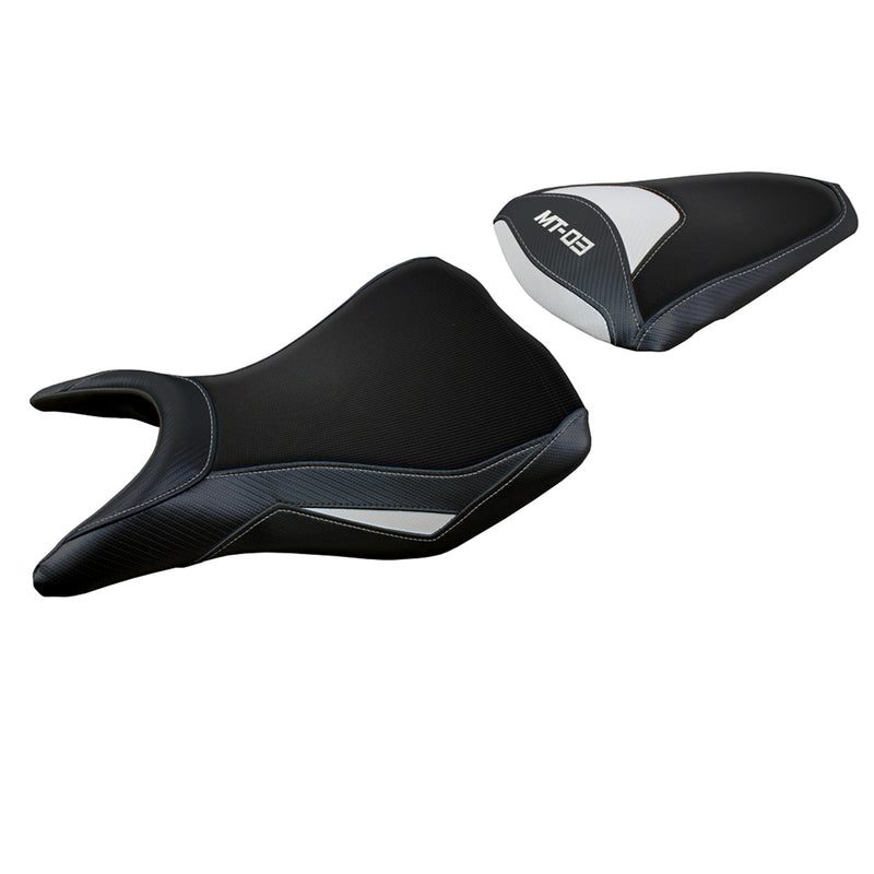 Yamaha MT 03 2020-2024 Seat Cover Tappezzeria Italia in White and Black