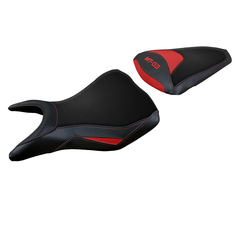 Yamaha MT 03 2020-2024 Seat Cover Tappezzeria Italia in Red and Black