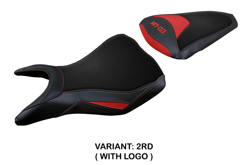 Yamaha MT 03 2020-2024 Seat Cover Tappezzeria Italia in Red and Black