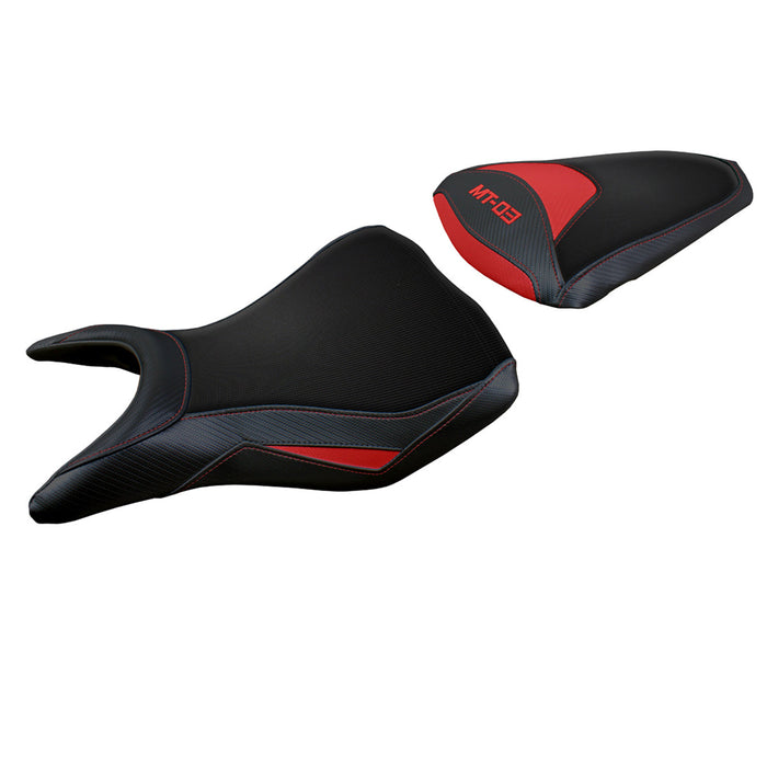 Yamaha MT 03 2020-2024 Seat Cover Tappezzeria Italia Comfort in Red and Black