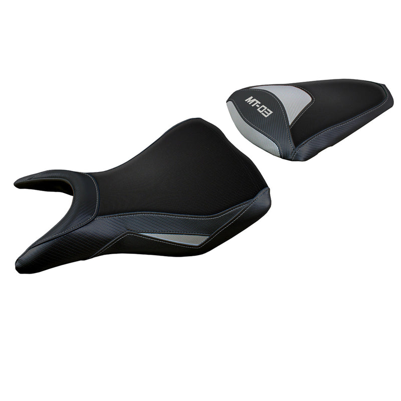 Yamaha MT 03 2020-2024 Seat Cover Tappezzeria Italia Comfort in Silver and Black