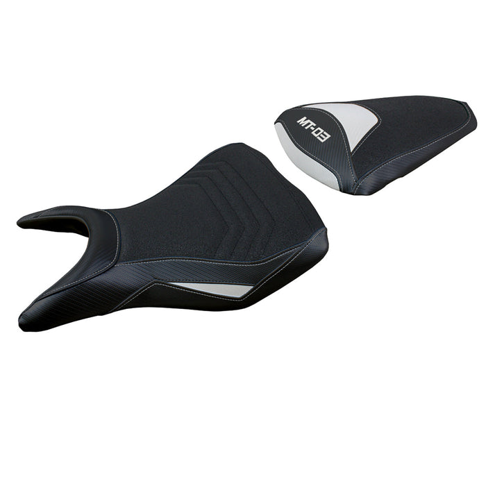 Yamaha MT 03 2020-2024 Seat Cover Tappezzeria Italia Ultragrip in White and Black