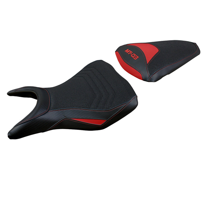 Yamaha MT 03 2020-2024 Seat Cover Tappezzeria Italia Ultragrip in Red and Black