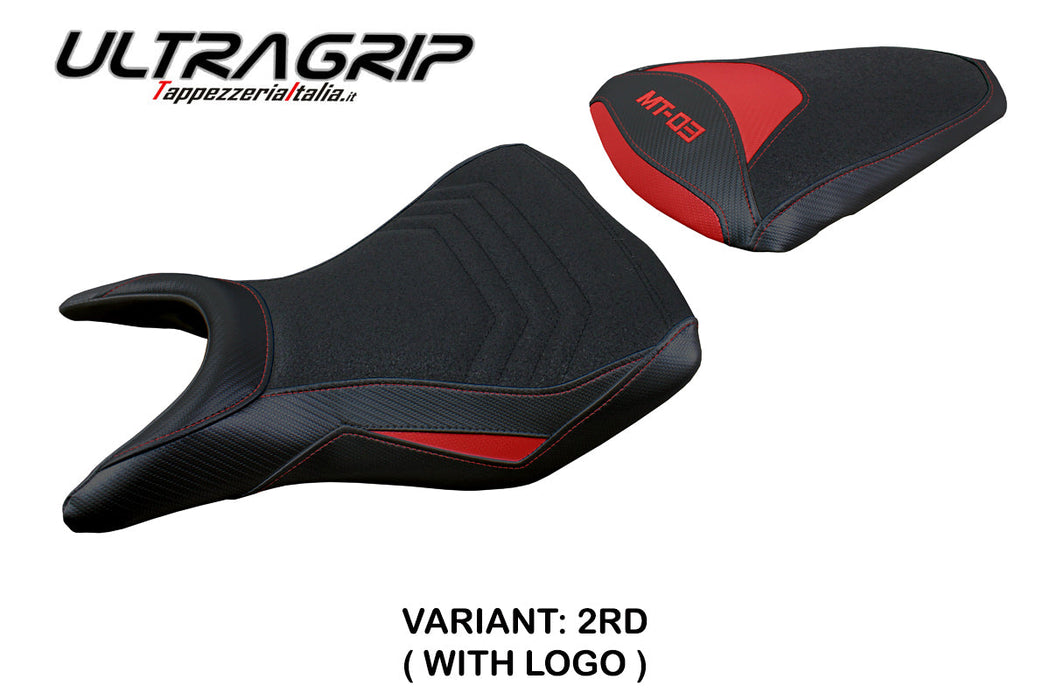 Yamaha MT 03 2020-2024 Seat Cover Tappezzeria Italia Ultragrip in Red and Black