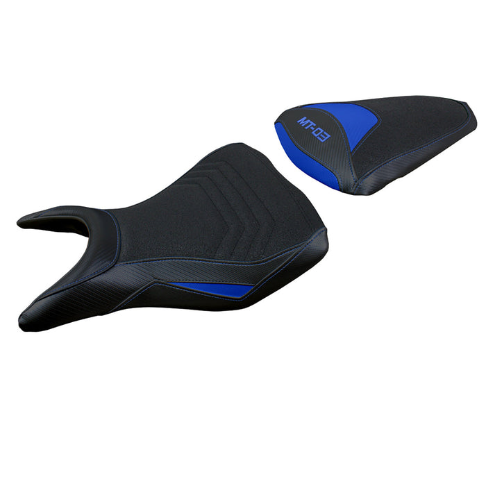 Yamaha MT 03 2020-2024 Seat Cover Tappezzeria Italia Ultragrip in Blue and Black