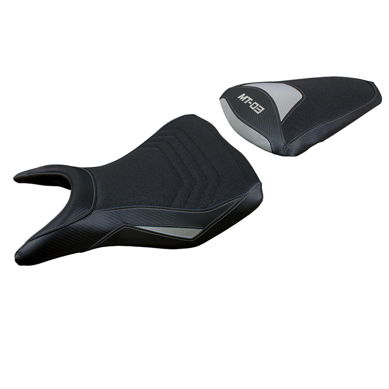 Yamaha MT 03 2020-2024 Seat Cover Tappezzeria Italia Ultragrip in Silver and Black