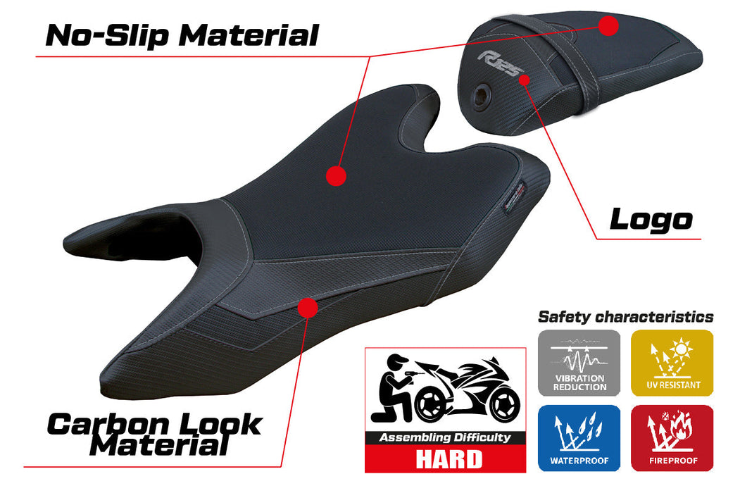 Yamaha YZF R125 2019-2023 Seat Cover Tappezzeria Italia in Black