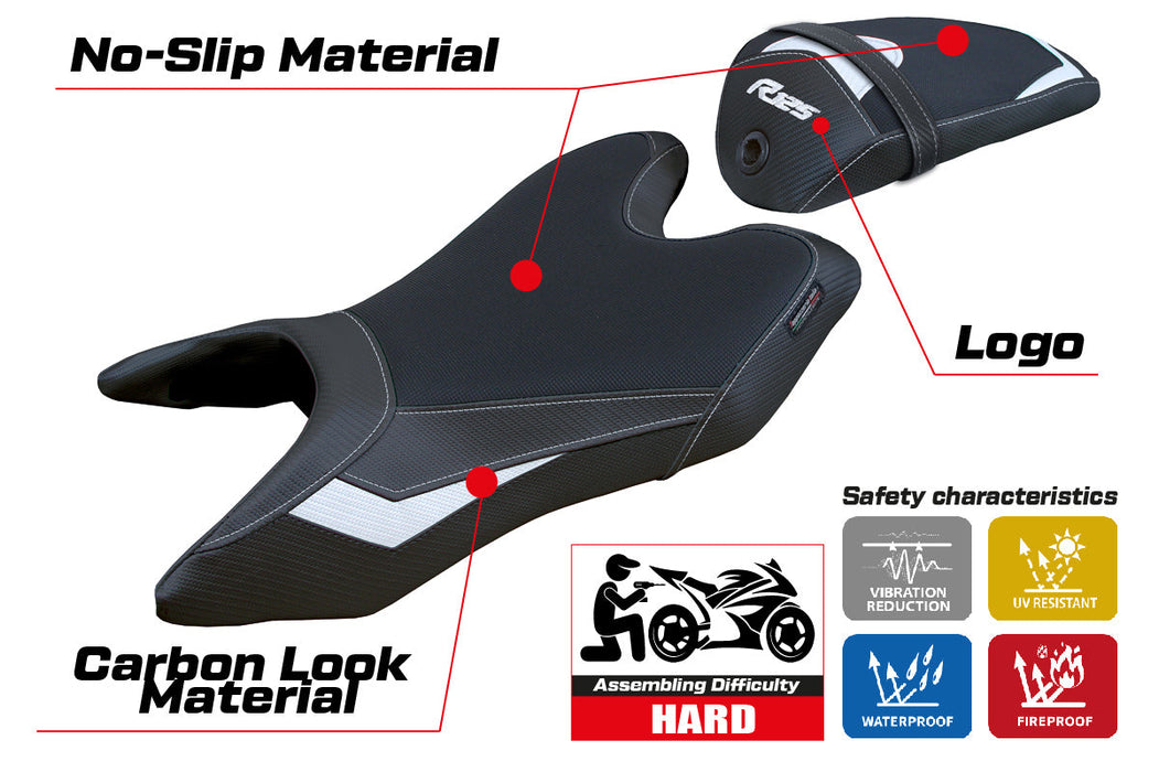 Yamaha YZF R125 2019-2023 Seat Cover Tappezzeria Italia in White