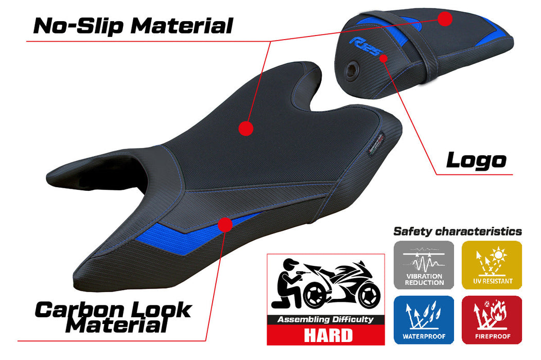 Yamaha YZF R125 2019-2023 Seat Cover Tappezzeria Italia in Blue