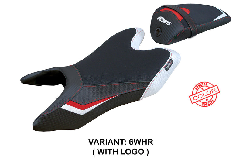 Yamaha YZF R125 2019-2023 Seat Cover Tappezzeria Italia in White and Red