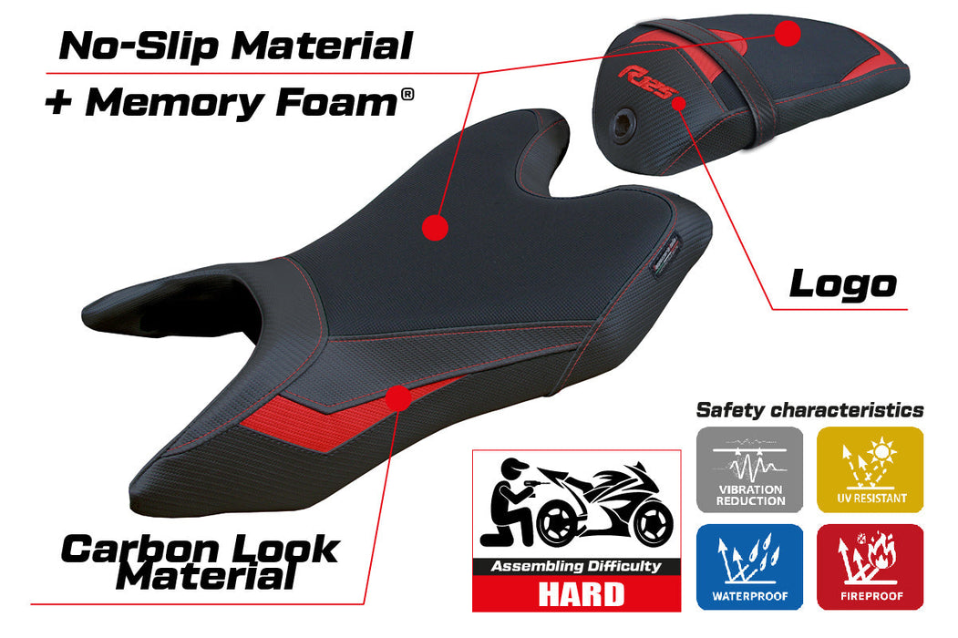 Yamaha YZF R125 2019-2023 Seat Cover Tappezzeria Italia Comfort in Red