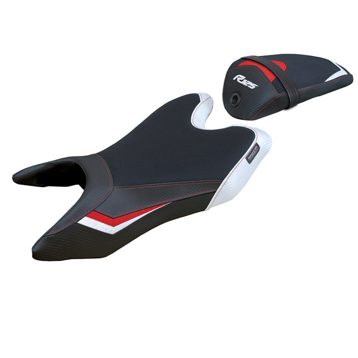 Yamaha YZF R125 2019-2023 Seat Cover Tappezzeria Italia Comfort in White and Red