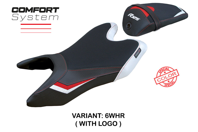 Yamaha YZF R125 2019-2023 Seat Cover Tappezzeria Italia Comfort in White and Red