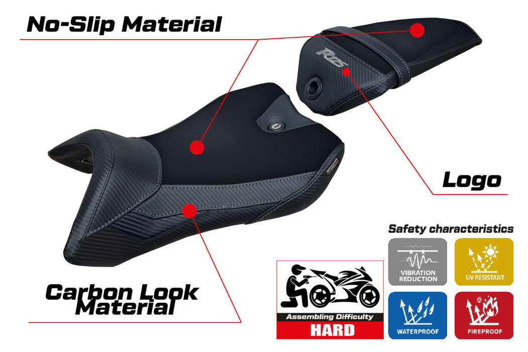 Yamaha YZF R125 2016-2018 Seat Cover Tappezzeria Italia in Black