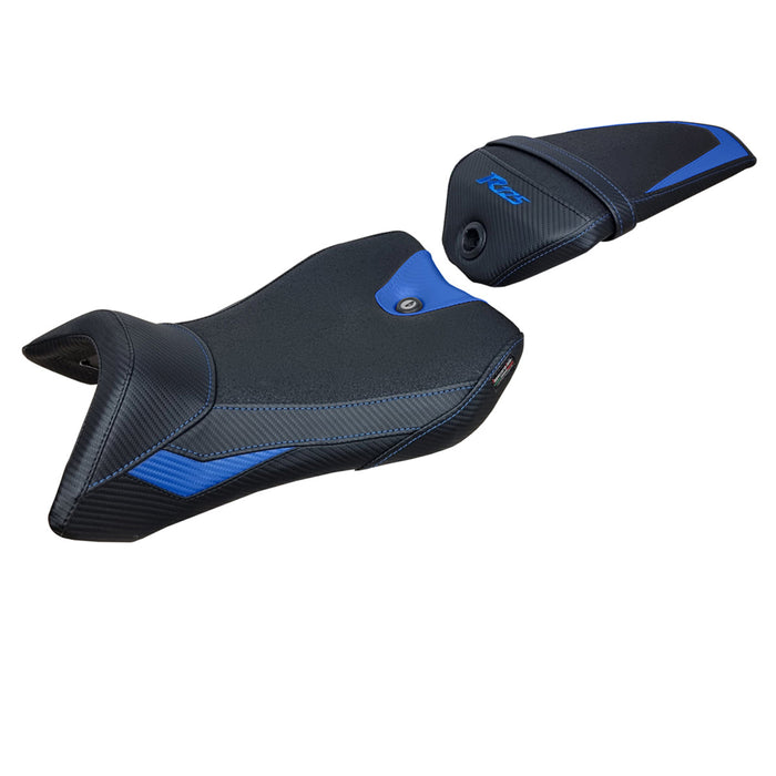 Yamaha YZF R125 2016-2018 Seat Cover Tappezzeria Italia Ultragrip in Blue and Black