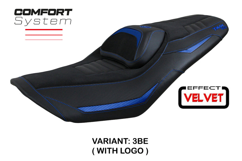 Yamaha T-Max 560 2022-2024 Seat Cover Tappezzeria Italia Comfort in Blue and Black