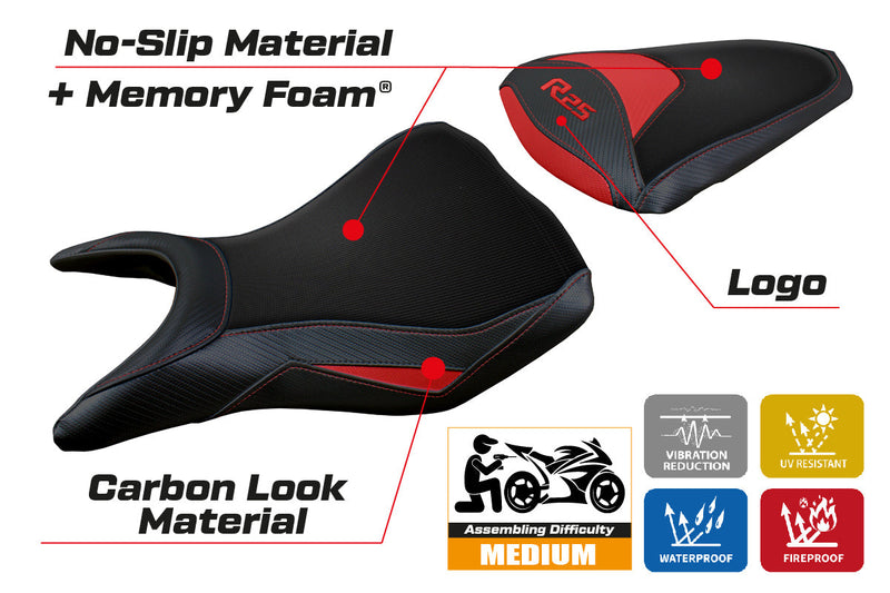 Yamaha YZF R25 2014-2020 Seat Cover Tappezzeria Italia Comfort in Red
