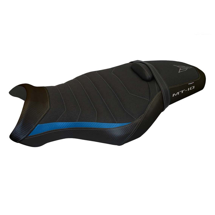Yamaha MT 10 FZ10 2017-2024 Seat Cover Tappezzeria Italia Ultragrip in Blue and Silver
