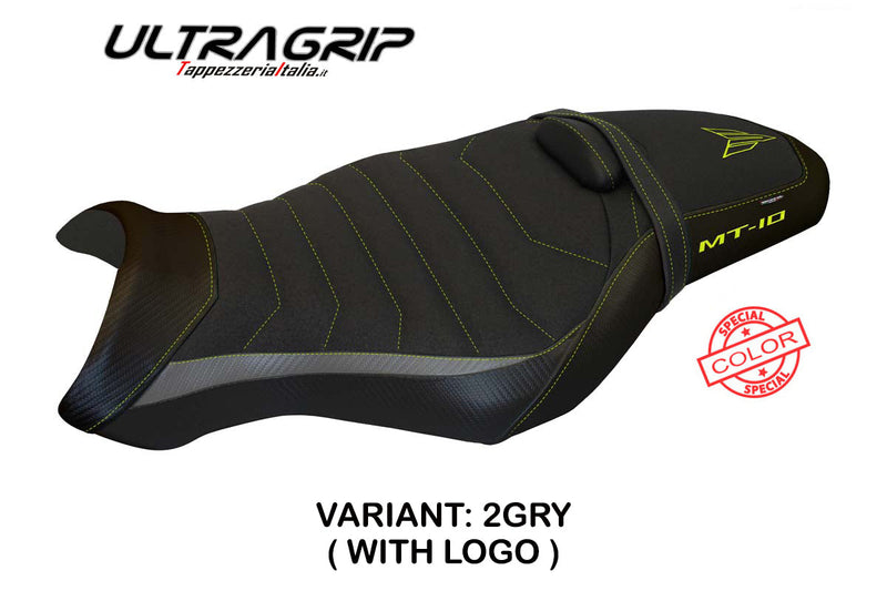 Yamaha MT 10 FZ10 2017-2024 Seat Cover Tappezzeria Italia Ultragrip in Grey and Yellow