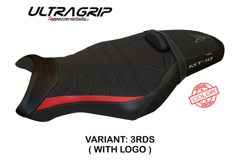Yamaha MT 10 FZ10 2017-2024 Seat Cover Tappezzeria Italia Ultragrip in Red and Silver