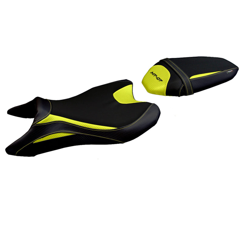 Yamaha MT07 FZ07 2018-2024 Seat Cover Tappezzeria Italia in Yellow and Black