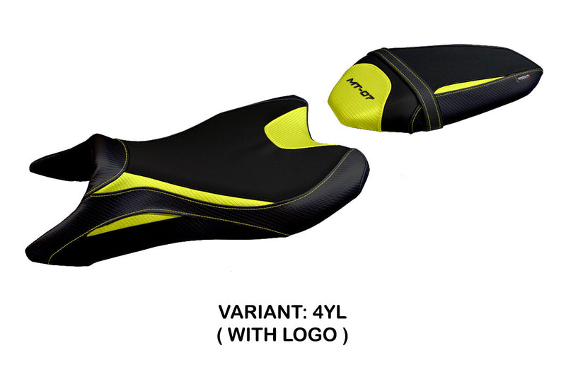 Yamaha MT07 FZ07 2018-2024 Seat Cover Tappezzeria Italia in Yellow and Black