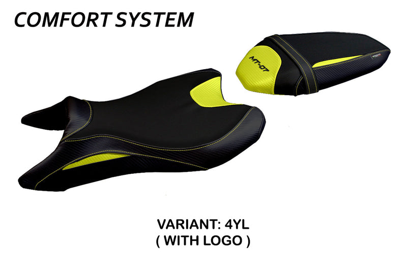 Yamaha MT07 FZ07 2018-2024 Seat Cover Tappezzeria Italia Comfort in Yellow