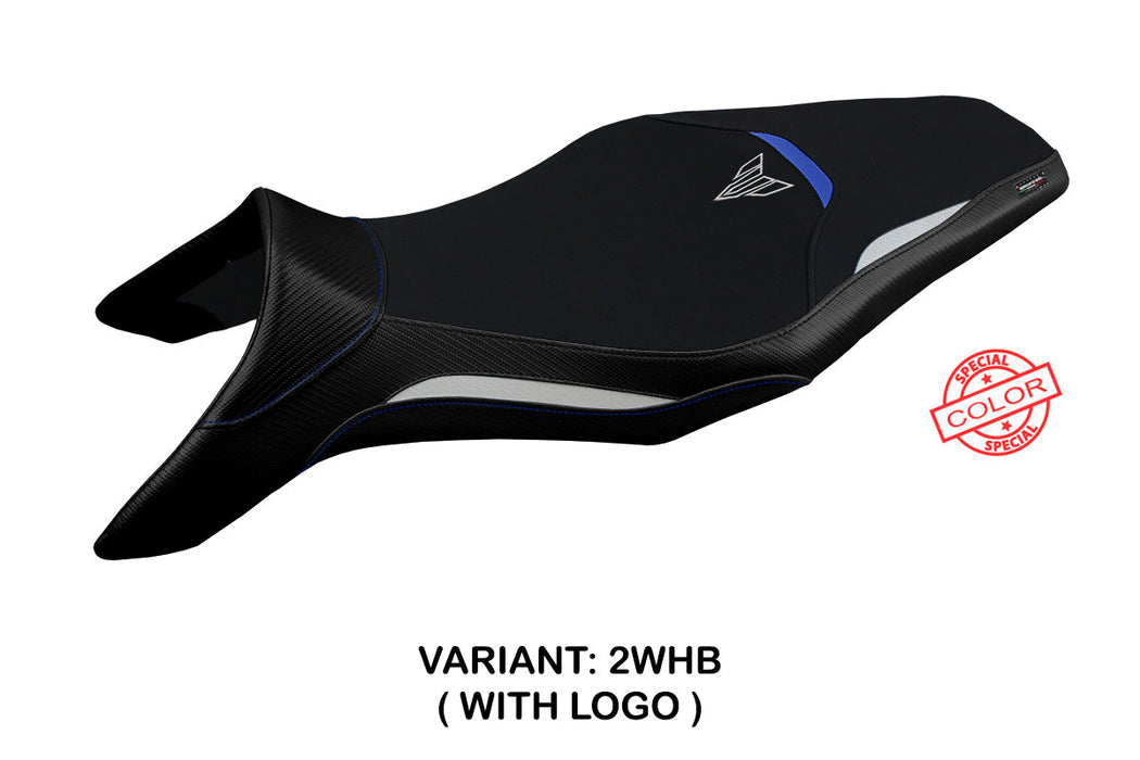 Yamaha MT 09 FZ09 2013-2020 Seat Cover Tappezzeria Italia in White and Blue