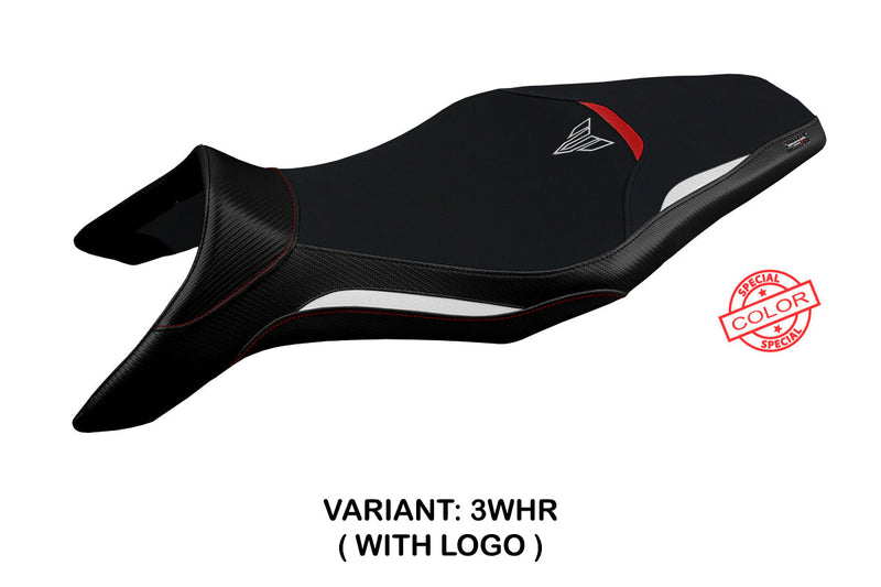 Yamaha MT 09 FZ09 2013-2020 Seat Cover Tappezzeria Italia in White and Red