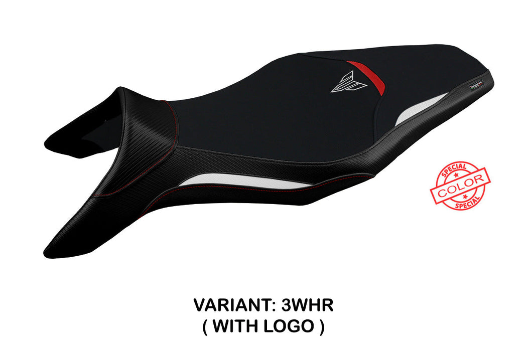 Yamaha MT 09 FZ09 2013-2020 Seat Cover Tappezzeria Italia in White and Red