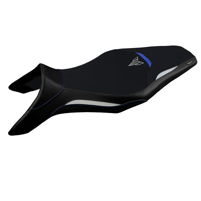 Yamaha MT 09 FZ09 2013-2020 Seat Cover Tappezzeria Italia Comfort in White and Blue